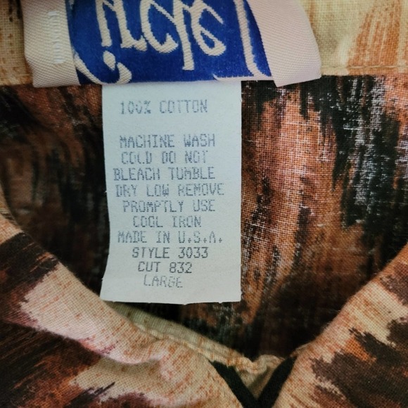 NEW VTG Brown Argyle Pattern Western Rodeo Button Front Cowgirl Top Size Large - Picture 12 of 12